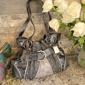 Cato shoulder bag NWT shiney gray